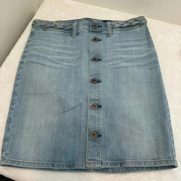 Adriano Goldschmied Button Front Denim Skirt - Picture 3 of 10